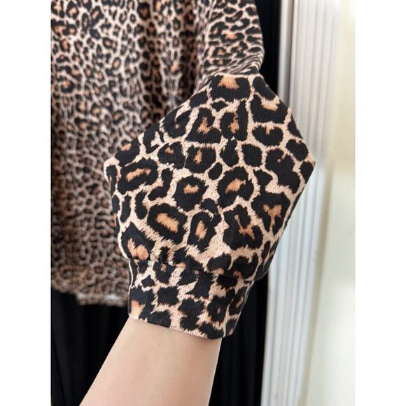 ChicSoul.Com Plus Women's 3X Long Sleeve Animal Print Top Edgy Glam McBling - Picture 2 of 5